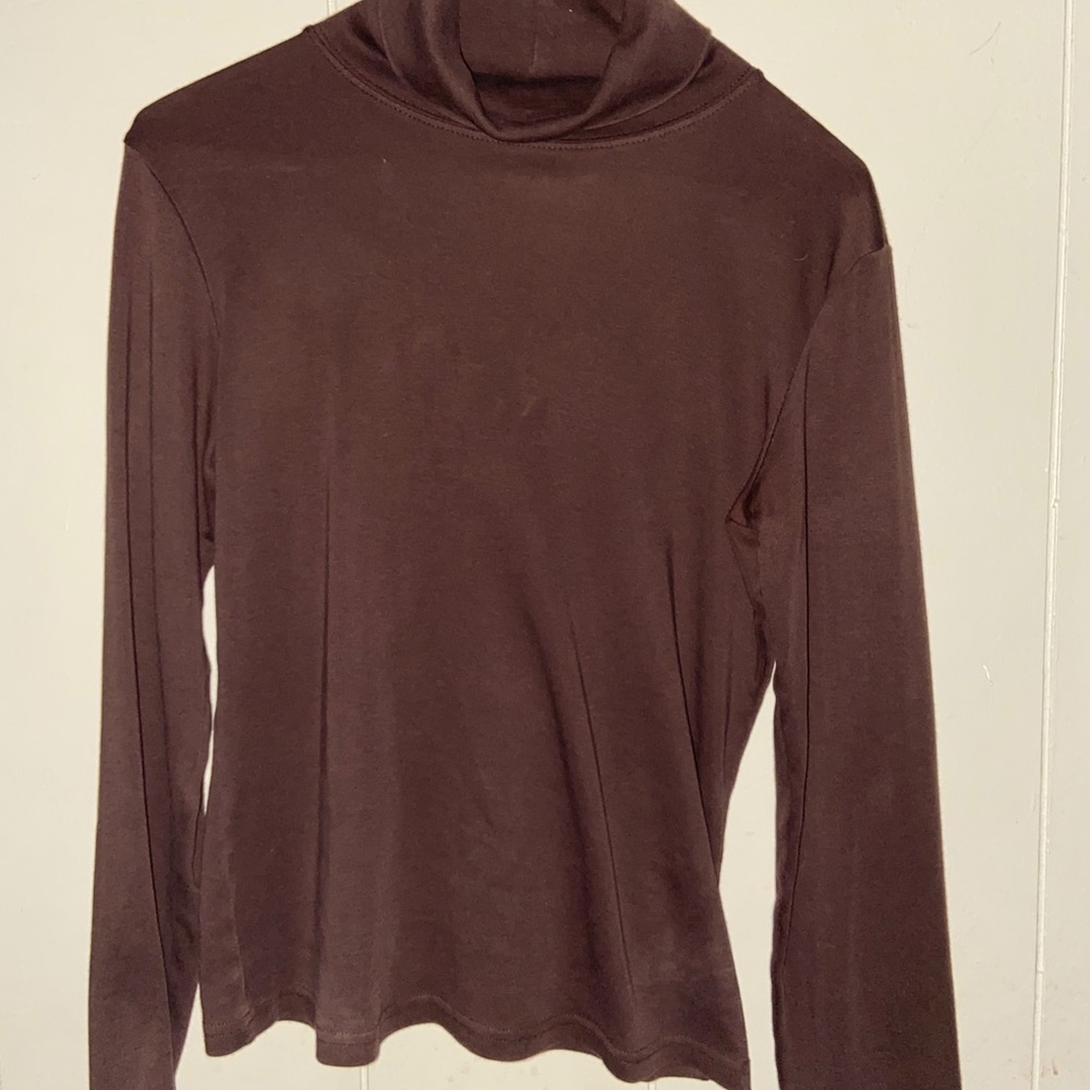Brown turtle neck